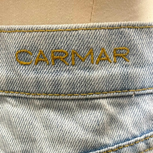 Carmar Distressed Side Cutout Denim Shorts - Picture 5 of 13